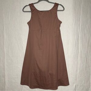 Columbia Womans Midway Bay Dress Omni Freeze Cool-Shorts Pockets Brown Mauve XS